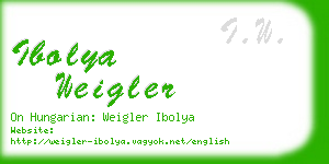 ibolya weigler business card